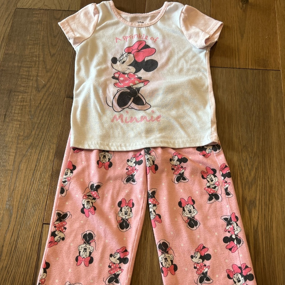 Disney Girls Minnie Mouse 2-Pc. Pajama Set ~ Size 4
